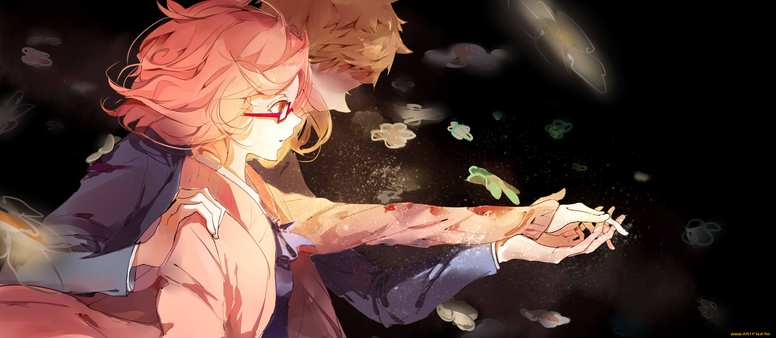 Wallpaper ending. За гранью аниме. За гранью Kyoukai no Kanata. Курияма Мирай Hikiray. За гранью аниме 1080.